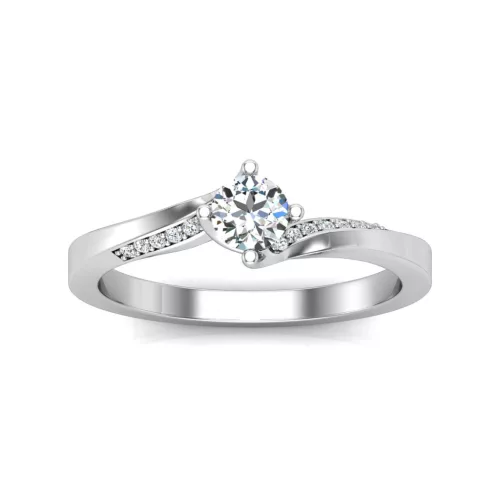 Ékszerpalota eljegyzési gyűrű 0,3ct gyémánttal BRK626 platina