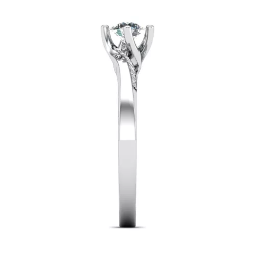Ékszerpalota eljegyzési gyűrű 0,3ct gyémánttal BRK626 platina