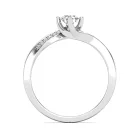 Ékszerpalota eljegyzési gyűrű 0,3ct gyémánttal BRK626 platina