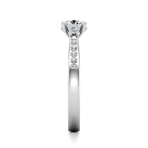 Ékszerpalota eljegyzési gyűrű 0,3ct G/VS gyémánttal BRK628 fehér arany