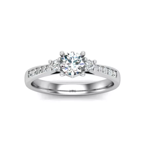 Ékszerpalota eljegyzési gyűrű 0,3ct H/SI gyémánttal BRK628 platina
