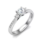Ékszerpalota eljegyzési gyűrű 0,3ct gyémánttal BRK628 platina