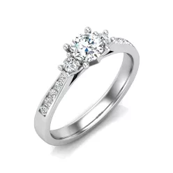   Ékszerpalota eljegyzési gyűrű 0,3ct gyémánttal BRK628 platina
