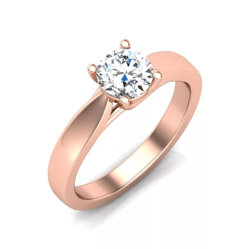 Ékszerpalota eljegyzési gyűrű 0,5ct H/VS gyémánttal BRK631 rozé arany