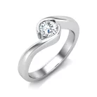 Ékszerpalota eljegyzési gyűrű 0,5ct gyémánttal BRK632 platina