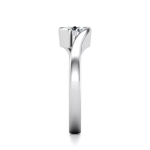 Ékszerpalota eljegyzési gyűrű 0,5ct gyémánttal BRK632 platina