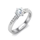 Ékszerpalota eljegyzési gyűrű 0,5ct gyémánttal BRK633 platina