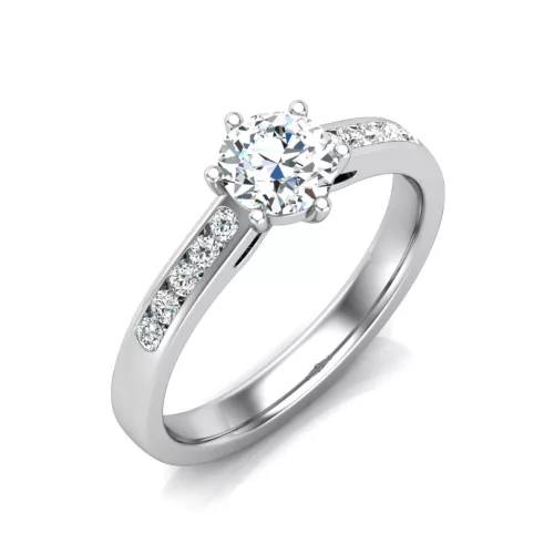 Ékszerpalota eljegyzési gyűrű 0,5ct gyémánttal BRK633 platina