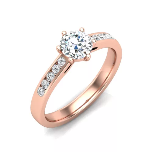 Ékszerpalota eljegyzési gyűrű 0,5ct H/VS gyémánttal BRK633 rozé arany