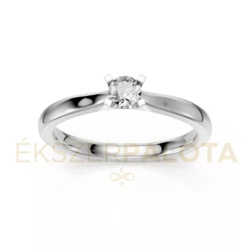 Ékszerpalota eljegyzési gyűrű 0,17ct G/VS gyémánttal BRK635 fehér arany