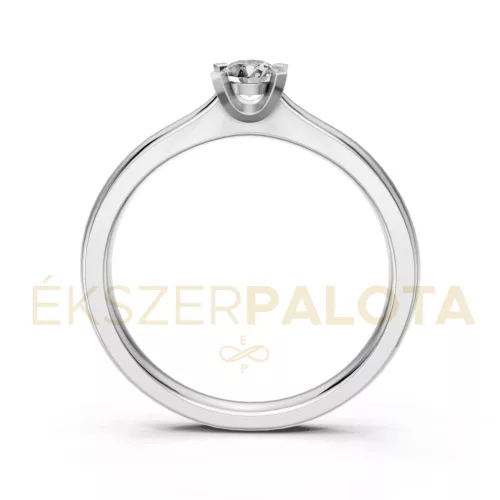 Ékszerpalota eljegyzési gyűrű 0,17ct gyémánttal BRK635 fehér arany
