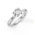 Ékszerpalota eljegyzési gyűrű 0,8ct G/VS gyémánttal BRK635 fehér arany