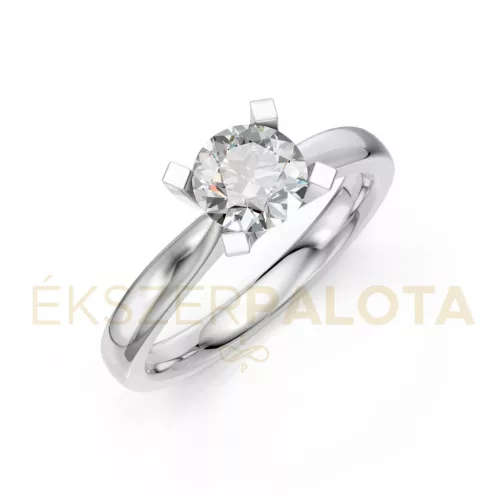 Ékszerpalota eljegyzési gyűrű 0,8ct gyémánttal BRK635 fehér arany