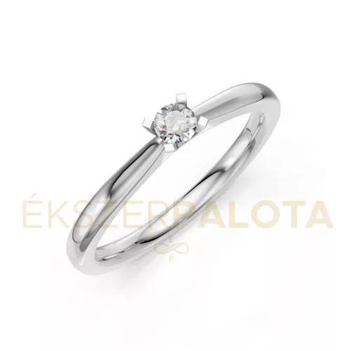 Ékszerpalota eljegyzési gyűrű 0,1ct gyémánttal BRK635 platina