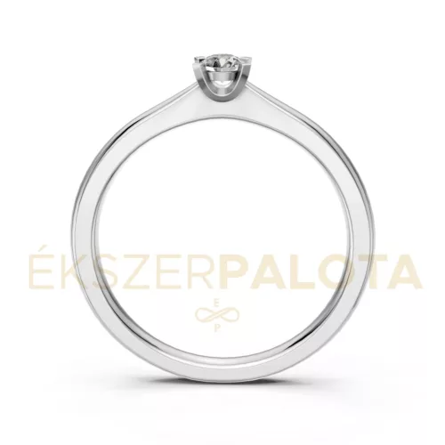 Ékszerpalota eljegyzési gyűrű 0,1ct gyémánttal BRK635 platina