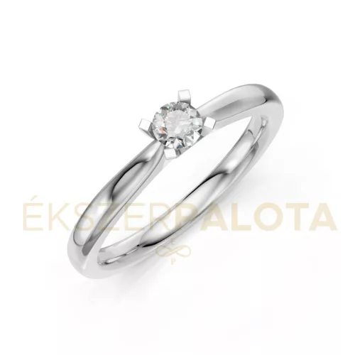 Ékszerpalota eljegyzési gyűrű 0,17ct gyémánttal BRK635 platina