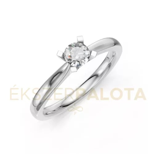 Ékszerpalota eljegyzési gyűrű 0,3ct G/VS gyémánttal BRK635 platina