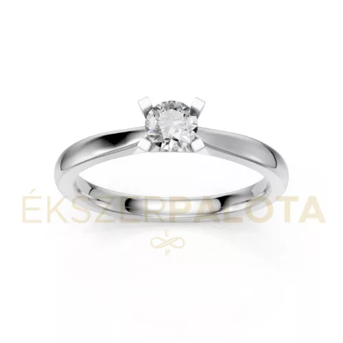 Ékszerpalota eljegyzési gyűrű 0,3ct gyémánttal BRK635 platina