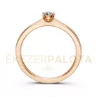 Ékszerpalota eljegyzési gyűrű 0,1ct G/VS gyémánttal BRK635 rozé arany