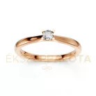 Ékszerpalota eljegyzési gyűrű 0,1ct G/VS gyémánttal BRK635 rozé arany