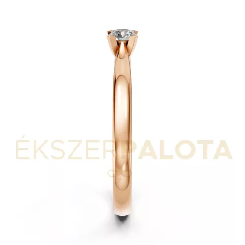 Ékszerpalota eljegyzési gyűrű 0,17ct gyémánttal BRK635 rozé arany