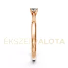 Ékszerpalota eljegyzési gyűrű 0,2ct G/VS gyémánttal BRK635 rozé arany