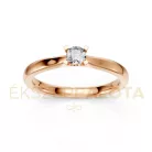 Ékszerpalota eljegyzési gyűrű 0,2ct gyémánttal BRK635 rozé arany