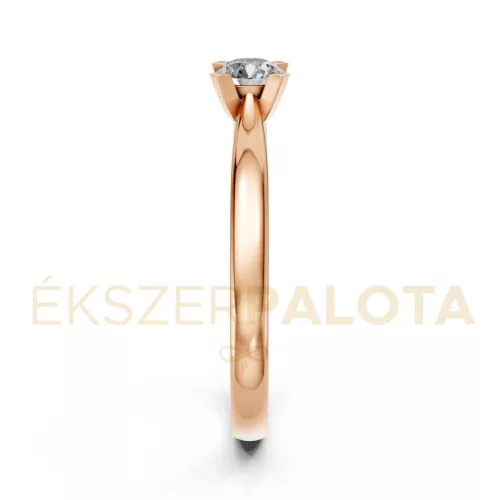 Ékszerpalota eljegyzési gyűrű 0,3ct G/VS gyémánttal BRK635 rozé arany