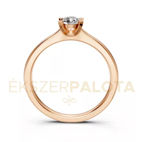 Ékszerpalota eljegyzési gyűrű 0,3ct H/SI gyémánttal BRK635 rozé arany