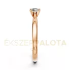 Ékszerpalota eljegyzési gyűrű 0,3ct H/SI gyémánttal BRK635 rozé arany