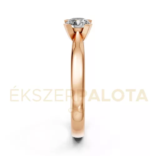 Ékszerpalota eljegyzési gyűrű 0,5ct G/VS gyémánttal BRK635 rozé arany