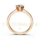 Ékszerpalota eljegyzési gyűrű 0,5ct H/SI gyémánttal BRK635 rozé arany