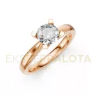 Ékszerpalota eljegyzési gyűrű 0,8ct H/SI gyémánttal BRK635 rozé arany