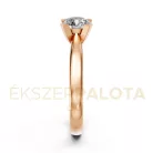 Ékszerpalota eljegyzési gyűrű 0,8ct H/SI gyémánttal BRK635 rozé arany