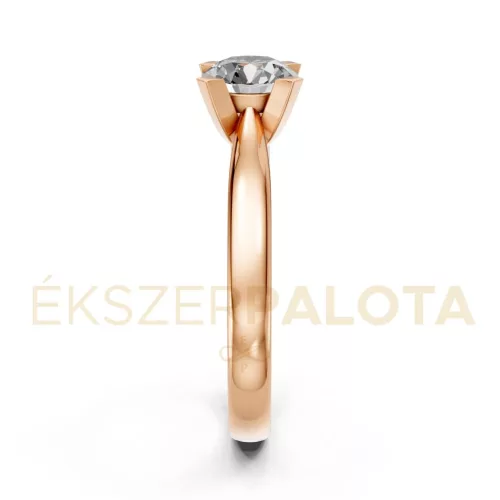 Ékszerpalota eljegyzési gyűrű 0,8ct H/SI gyémánttal BRK635 rozé arany