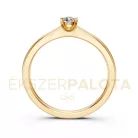 Ékszerpalota eljegyzési gyűrű 0,1ct gyémánttal BRK635 sárga arany