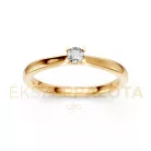 Ékszerpalota eljegyzési gyűrű 0,1ct gyémánttal BRK635 sárga arany