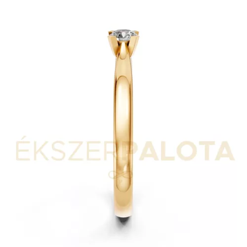 Ékszerpalota eljegyzési gyűrű 0,17ct G/VS gyémánttal BRK635 sárga arany