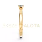 Ékszerpalota eljegyzési gyűrű 0,17ct gyémánttal BRK635 sárga arany