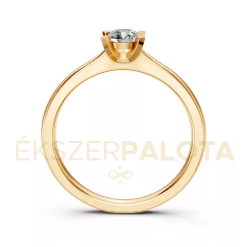 Ékszerpalota eljegyzési gyűrű 0,25ct H/SI gyémánttal BRK635 sárga arany