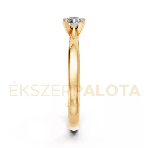 Ékszerpalota eljegyzési gyűrű 0,3ct H/SI gyémánttal BRK635 sárga arany