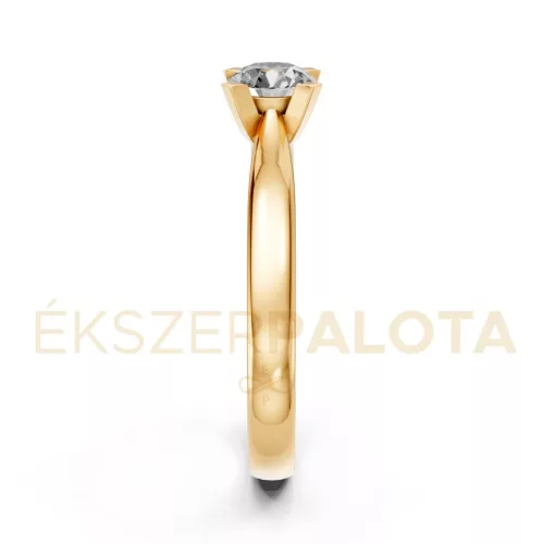 Ékszerpalota eljegyzési gyűrű 0,4ct H/SI gyémánttal BRK635 sárga arany
