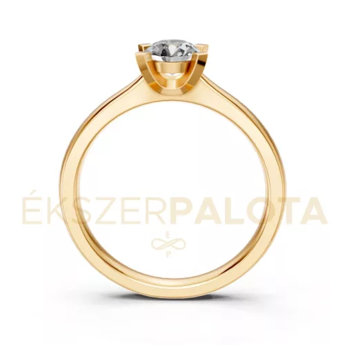 Ékszerpalota eljegyzési gyűrű 0,5ct gyémánttal BRK635 sárga arany
