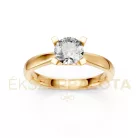 Ékszerpalota eljegyzési gyűrű 0,8ct H/SI gyémánttal BRK635 sárga arany