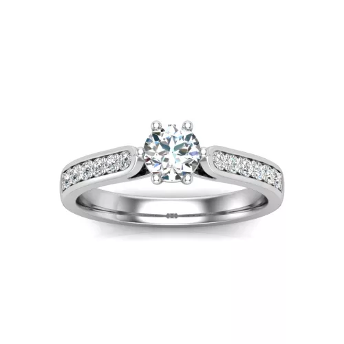 Ékszerpalota eljegyzési gyűrű 0,4ct G/VS gyémánttal BRK636 fehér arany