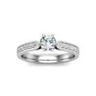 Ékszerpalota eljegyzési gyűrű 0,4ct G/VS gyémánttal BRK636 platina