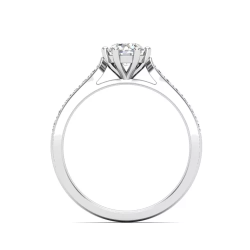 Ékszerpalota eljegyzési gyűrű 0,4ct G/VS gyémánttal BRK636 platina