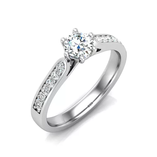 Ékszerpalota eljegyzési gyűrű 0,4ct H/SI gyémánttal BRK636 platina