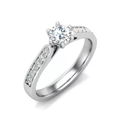   Ékszerpalota eljegyzési gyűrű 0,4ct gyémánttal BRK636 platina
