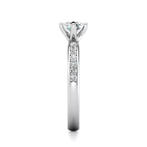 Ékszerpalota eljegyzési gyűrű 0,3ct G/VS gyémánttal BRK637 platina